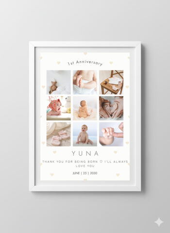 First Birthday Collage– Version 4