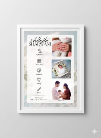 Personalized Baby Birth Frame – Version 5